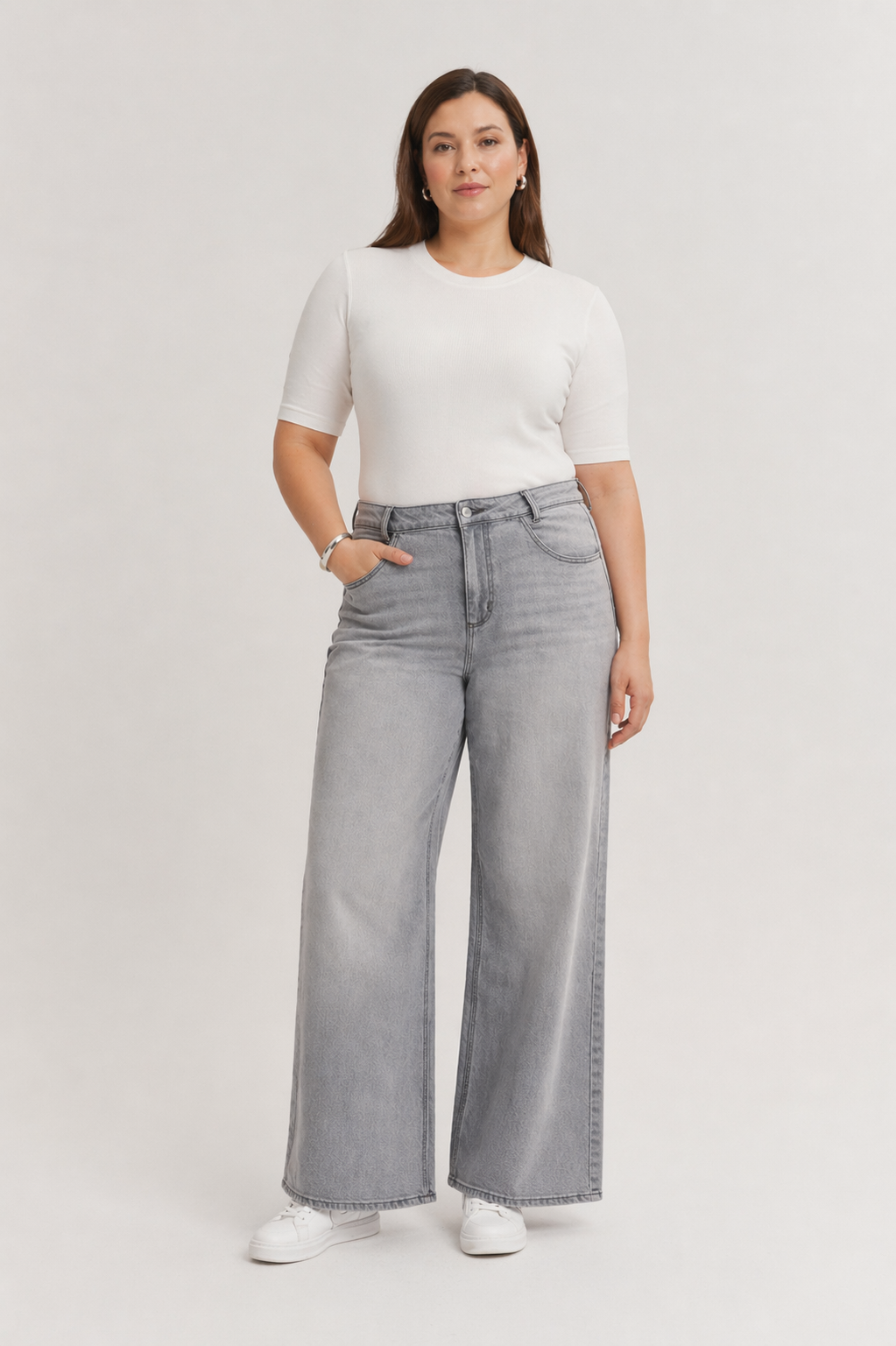 Dámské džíny šedé