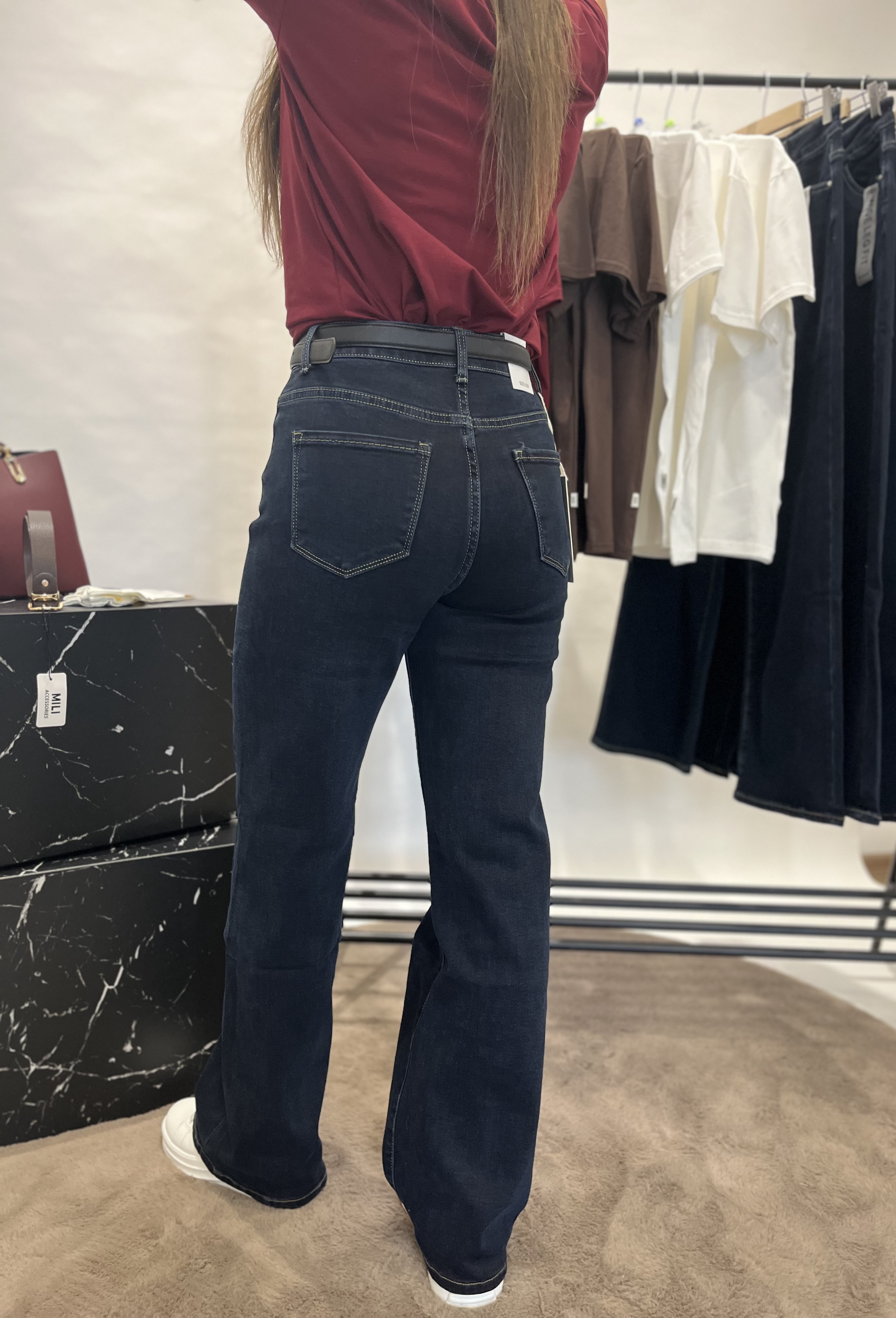 Dámské džíny wide leg fit