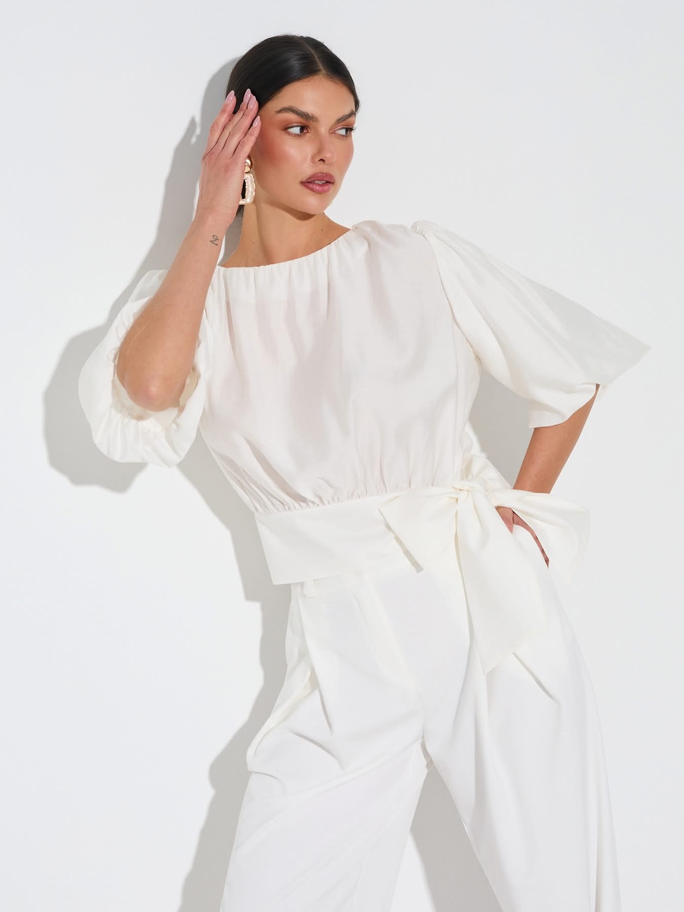 Dámská  halena s mašlí