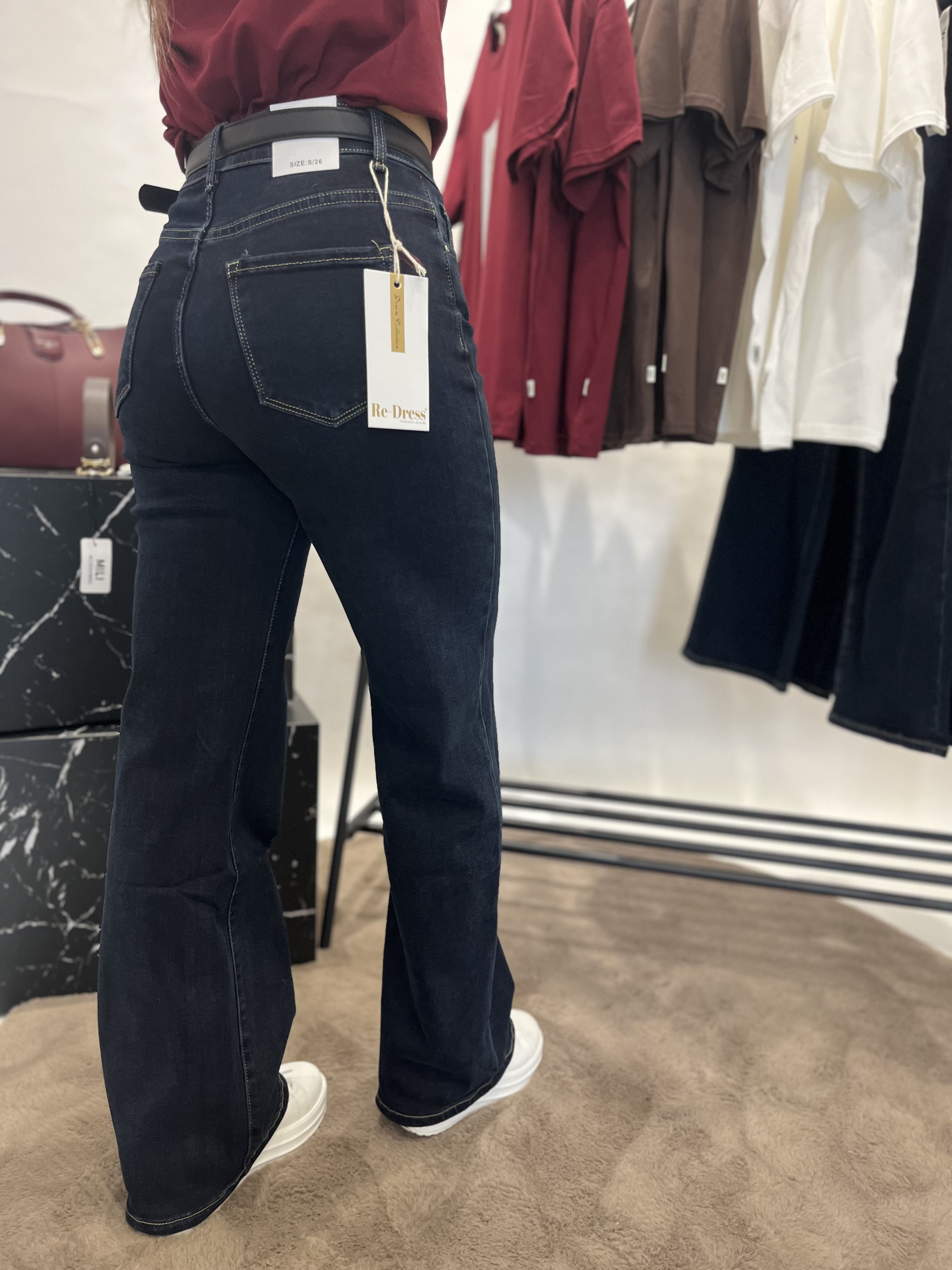 Dámské džíny wide leg fit